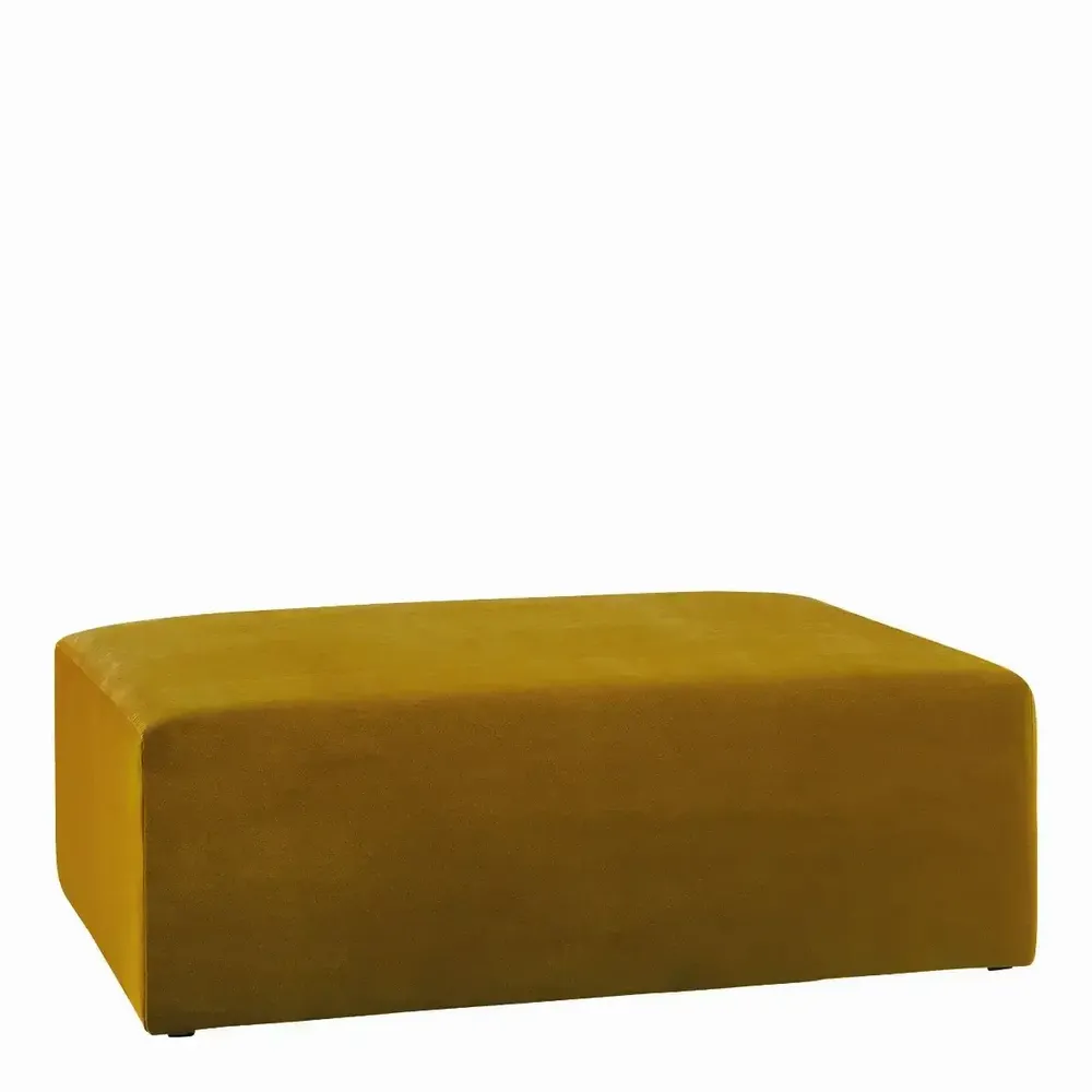 Ottomans - LOU saffron velvet pouf for LOU sofa 130x92x41 - BLANC D'IVOIRE