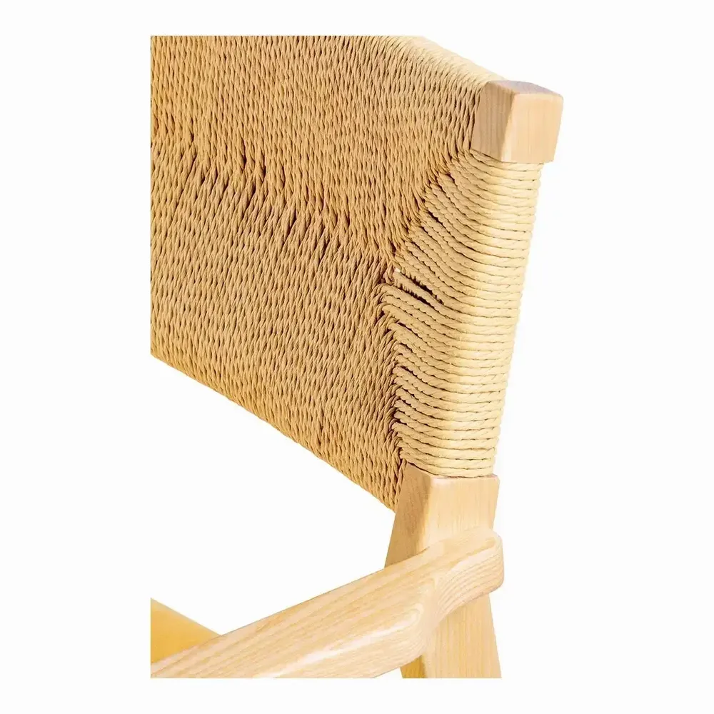 Chaises - Chaise PALOMA velours safran frêne finition bois blond 60,5x54x87 - BLANC D'IVOIRE