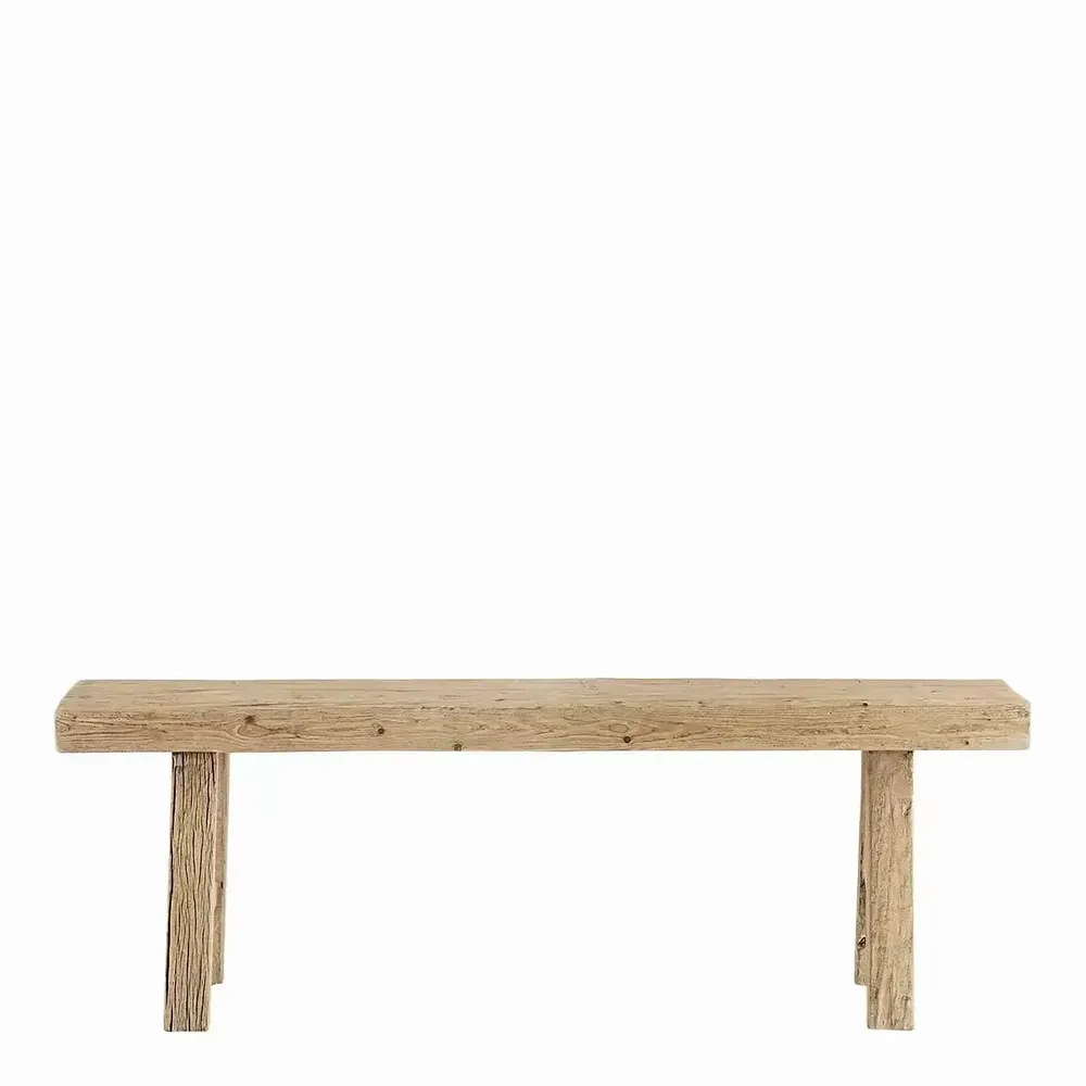 Benches - BAO bench recycled natural elm 150x40x47 - BLANC D'IVOIRE
