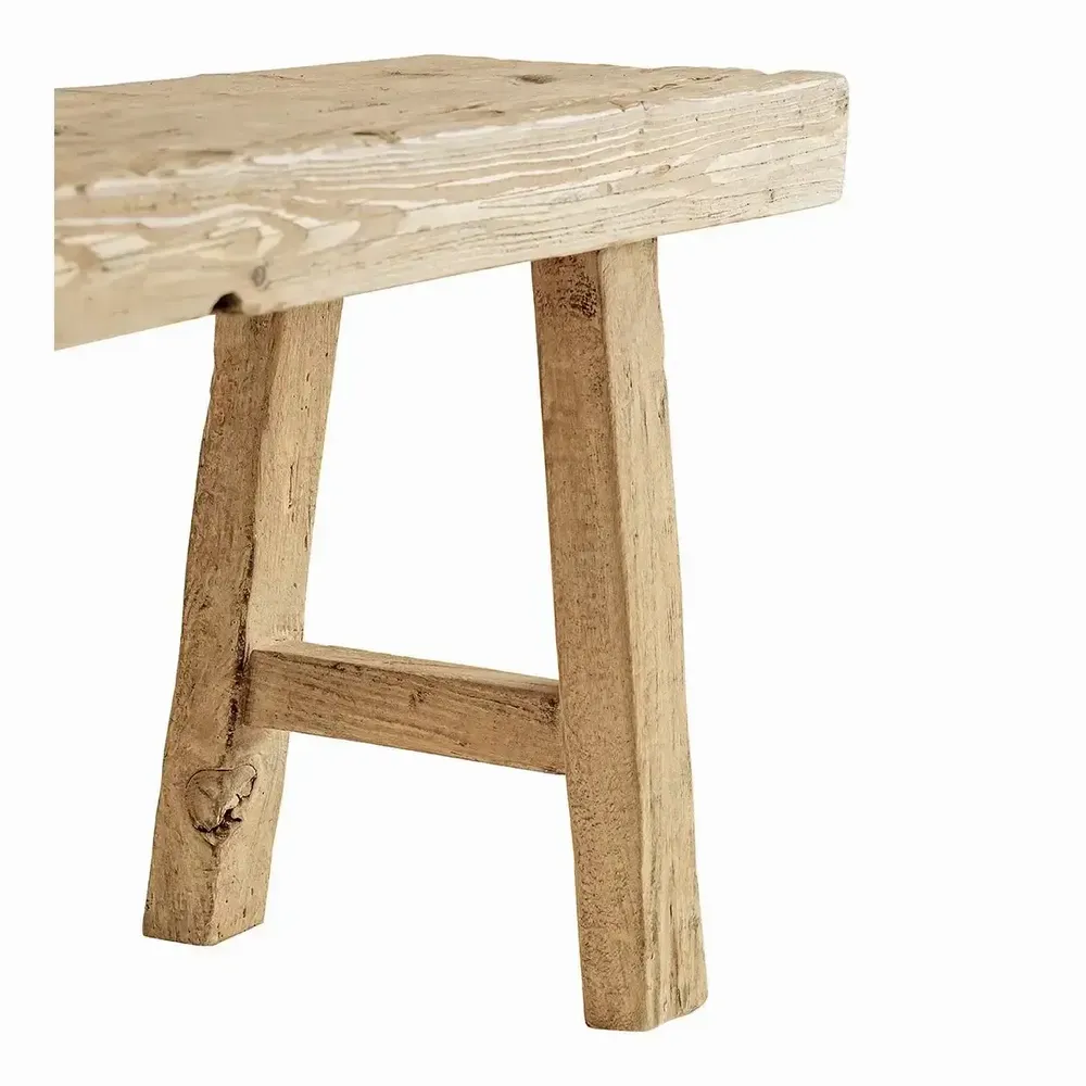 Benches - BAO bench recycled natural elm 150x40x47 - BLANC D'IVOIRE