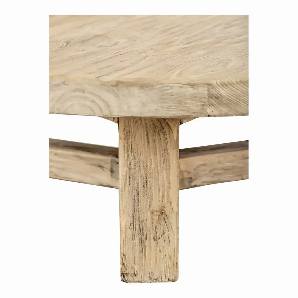 Tables basses - Table basse BAO orme naturel recyclé dia 80x30 - BLANC D'IVOIRE
