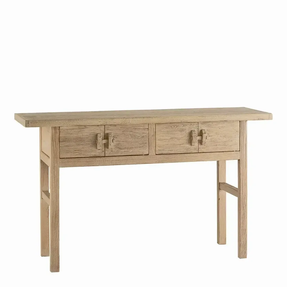 Consoles - Console BAO orme naturel recyclé 145x45x85 - BLANC D'IVOIRE