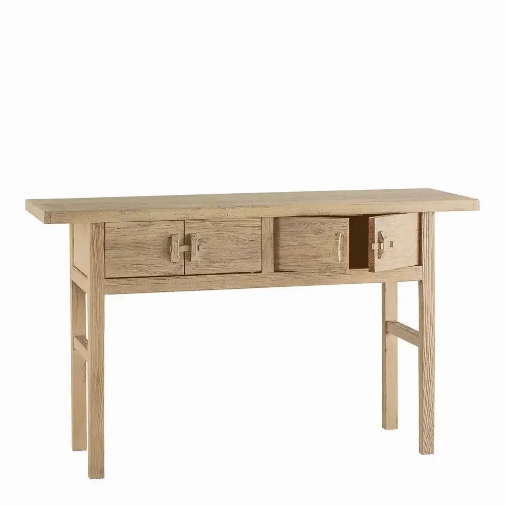 Consoles - Console BAO orme naturel recyclé 145x45x85 - BLANC D'IVOIRE