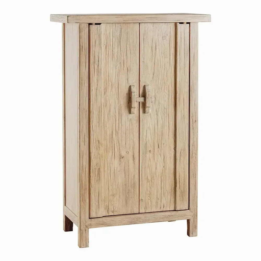 Armoires - Buffet BAO orme naturel recyclé 80x35x145 - BLANC D'IVOIRE