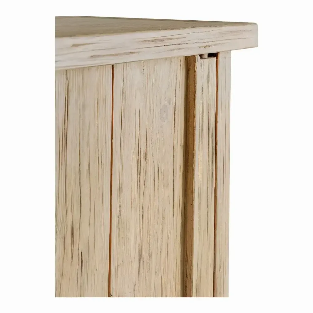 Armoires - Buffet BAO orme naturel recyclé 80x35x145 - BLANC D'IVOIRE