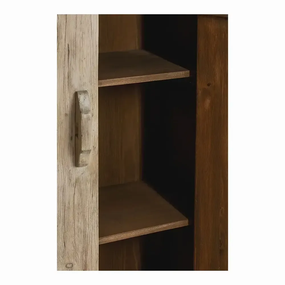 Armoires - Buffet BAO orme naturel recyclé 80x35x145 - BLANC D'IVOIRE