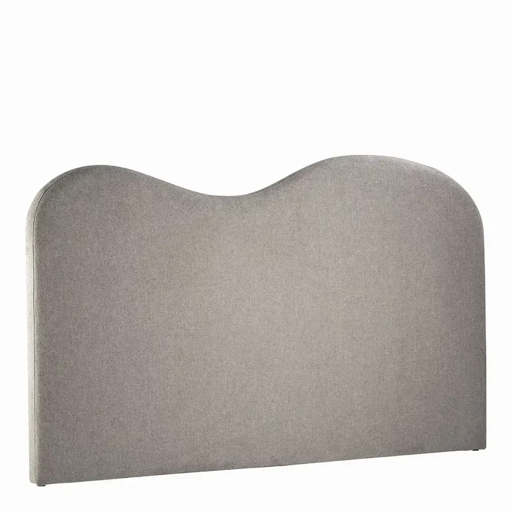 Têtes de lit - Tête de lit SERENA tissu gris 201x11x125 - BLANC D'IVOIRE