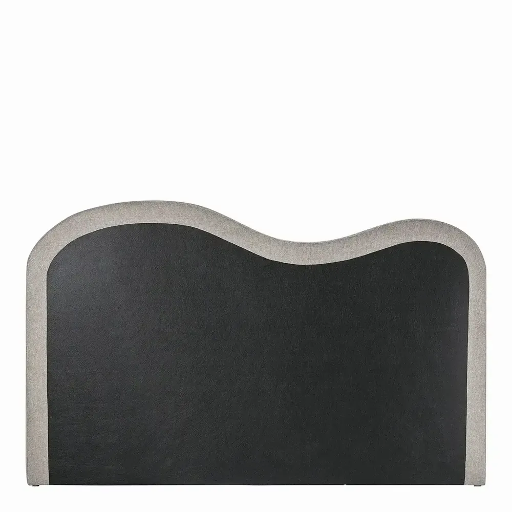 Têtes de lit - Tête de lit SERENA tissu gris 201x11x125 - BLANC D'IVOIRE