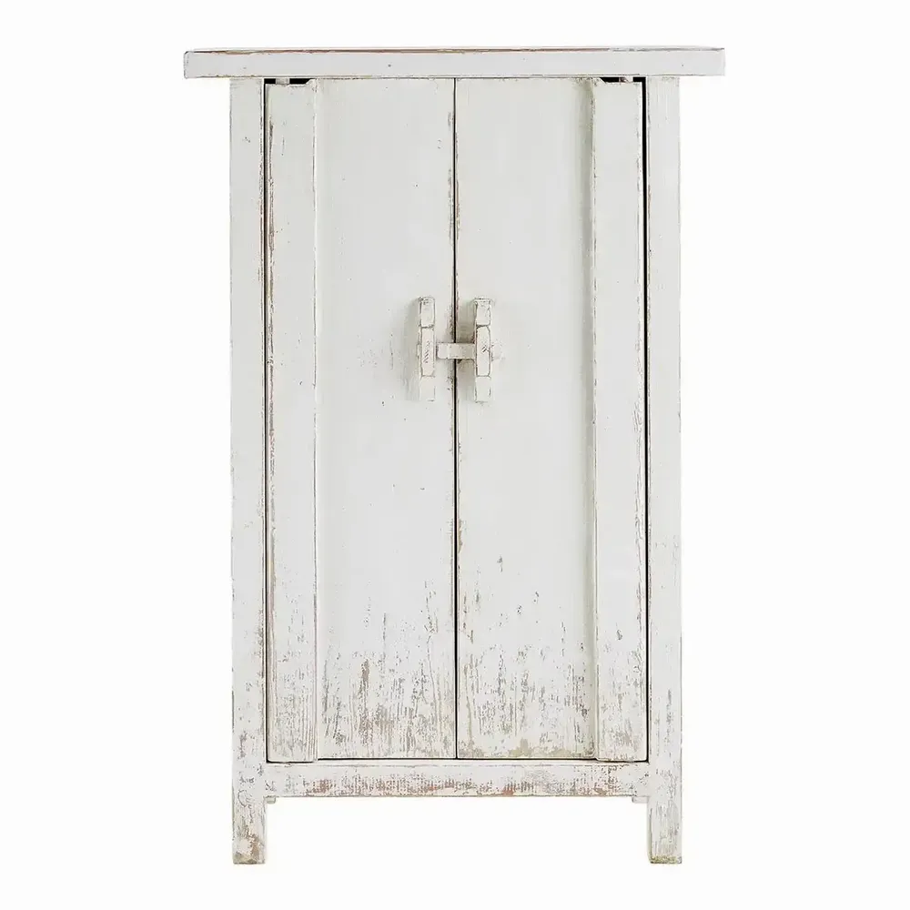Armoires - Buffet BAO orme blanc recyclé 80x35x145 - BLANC D'IVOIRE