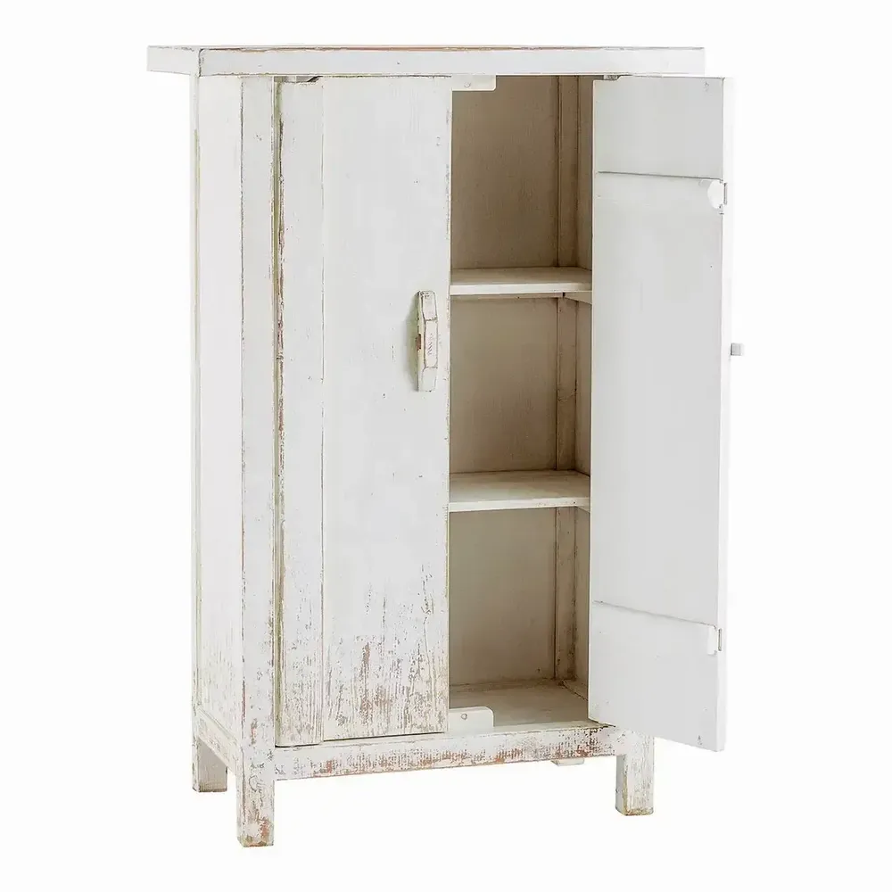 Armoires - Buffet BAO orme blanc recyclé 80x35x145 - BLANC D'IVOIRE