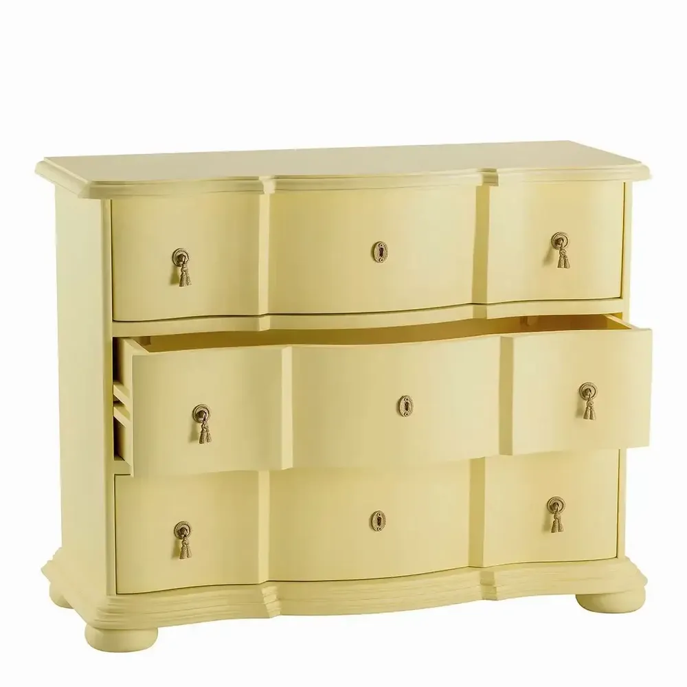 Chests of drawers - CARLOTTA PM chest of drawers pastel yellow 105x44x82 - BLANC D'IVOIRE