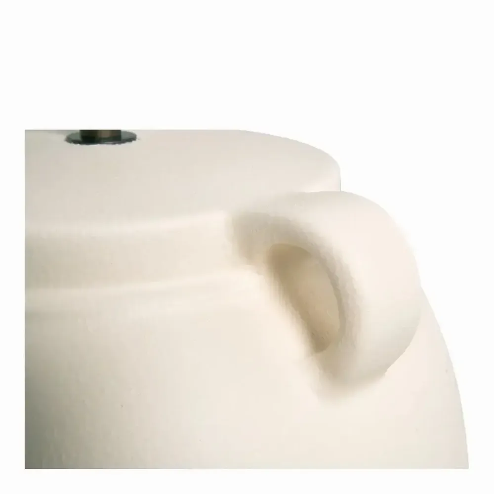 Lampes à poser - 
Pied de lampe AMPHORE céramique blanche dia 29x44,5 - BLANC D'IVOIRE