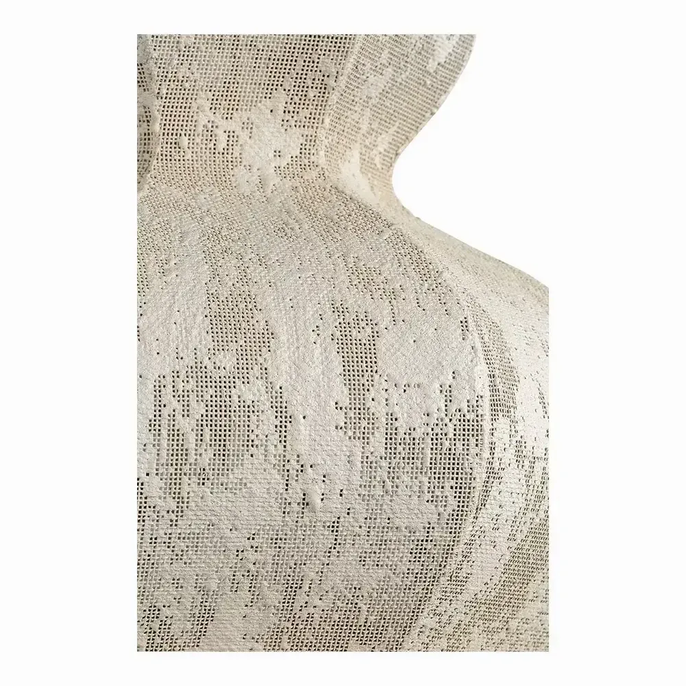 Suspensions - Suspension SORA métal et tissu mesh crème 49x49x84 - BLANC D'IVOIRE