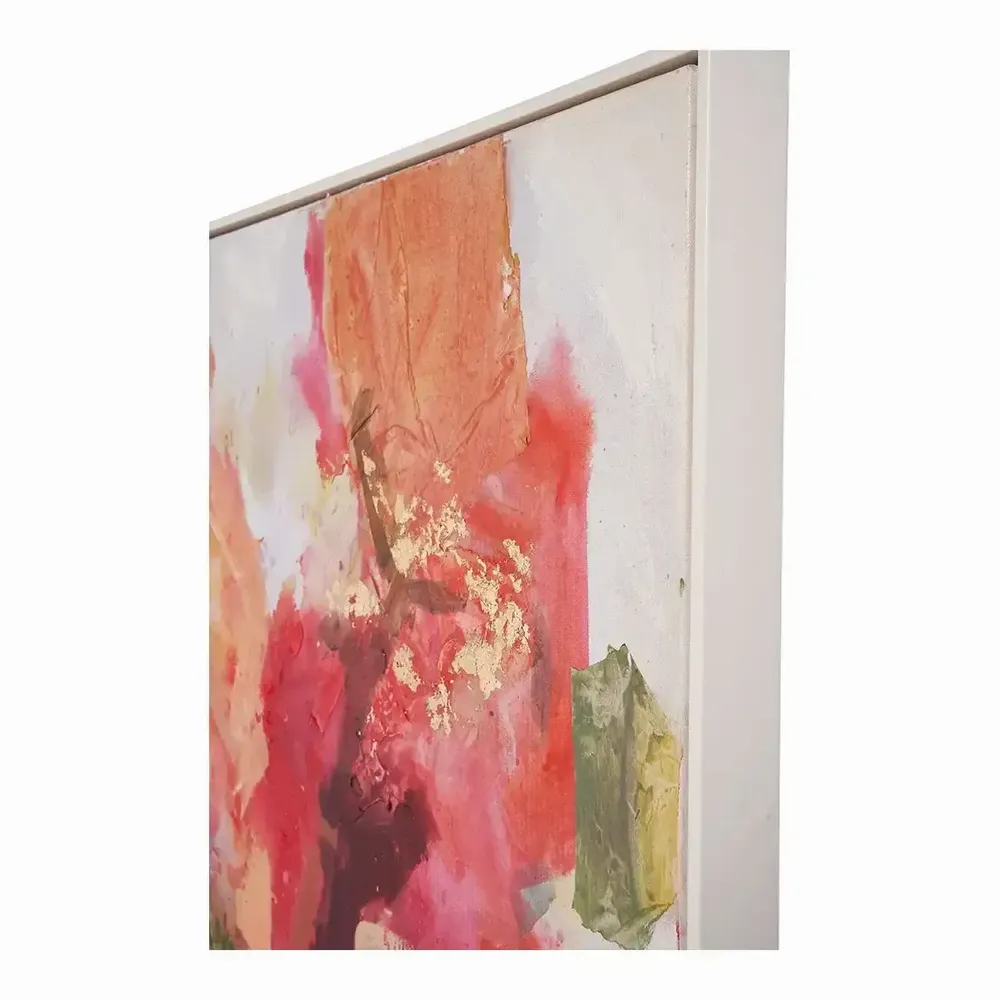 Paintings - PASSION painting white and pink oil painting 90x120 - BLANC D'IVOIRE