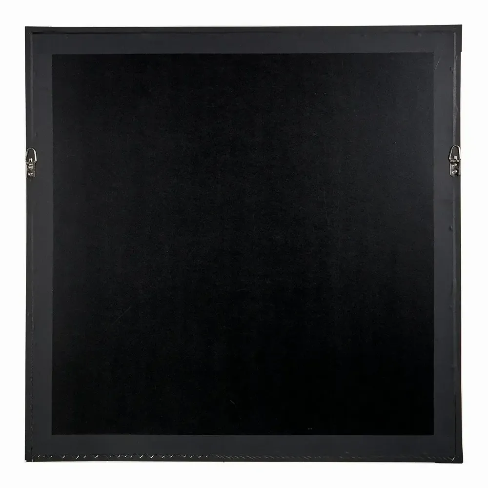 Paintings - ROSACE wall decoration ecru and gold pleated palm leaves 80x80 - BLANC D'IVOIRE