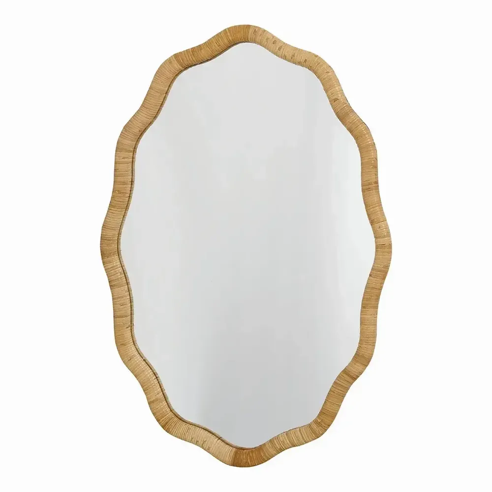 Mirrors - LOLA natural rattan mirror 60x4x90 - BLANC D'IVOIRE