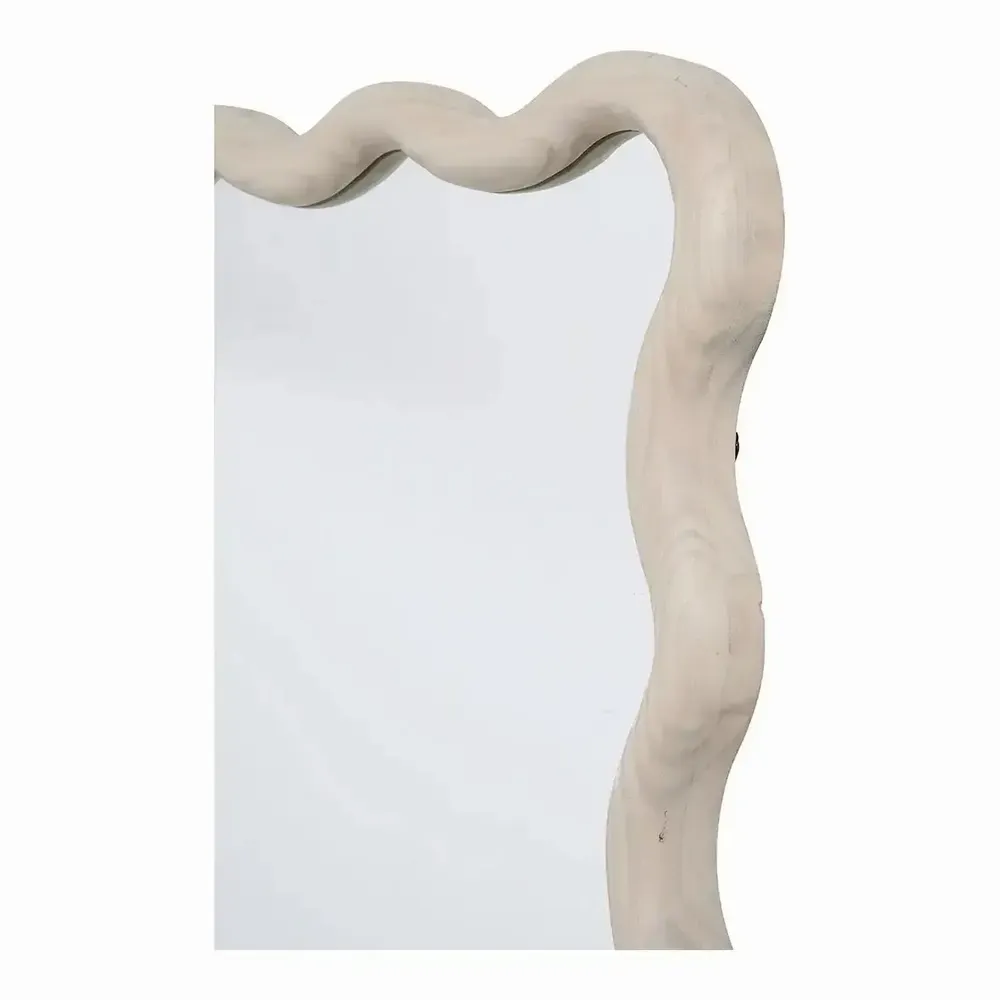 Miroirs - Miroir LUMIA pin blanchi 65x5x100 - BLANC D'IVOIRE