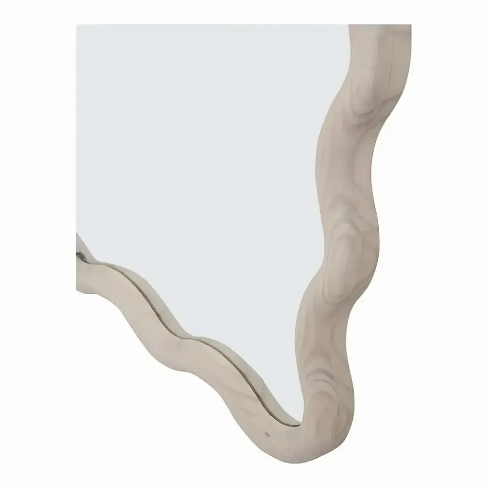 Miroirs - Miroir LUMIA pin blanchi 65x5x100 - BLANC D'IVOIRE
