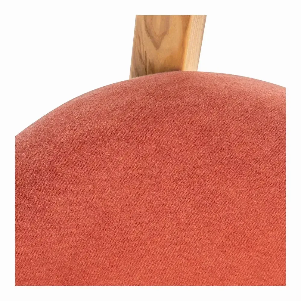 Chairs - PALOMA chair raspberry ash velvet blond wood finish 60.5x54x87 - BLANC D'IVOIRE