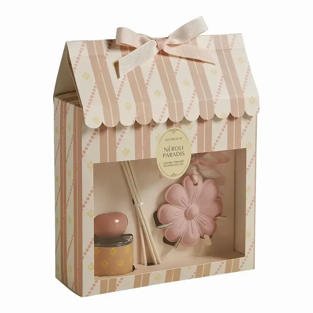 Caskets and boxes - 40 ml perfume diffuser box and Bain de Soleil decor - Néroli Paradis - MATHILDE M.