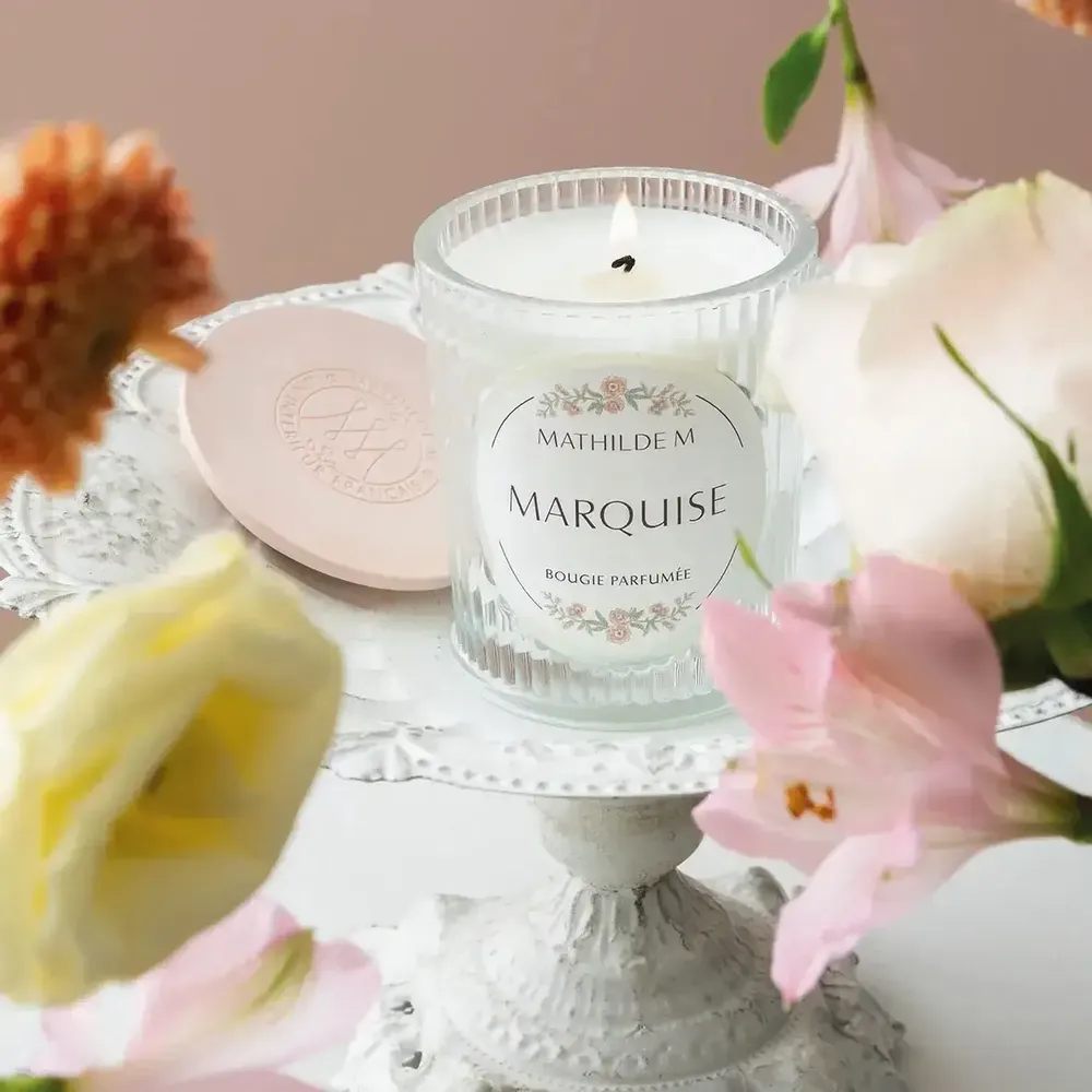 Bougies - Bougie parfumée Les Intemporelles en Fleurs 145 g - Fleur d'Oranger - MATHILDE M.