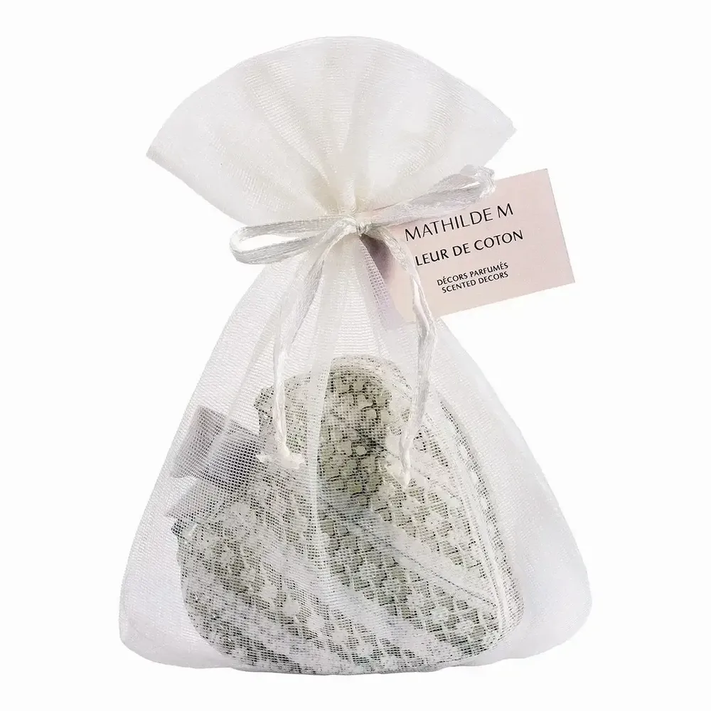 Home fragrances - Openwork metal heart box with scented decoration - Cotton Flower - MATHILDE M.