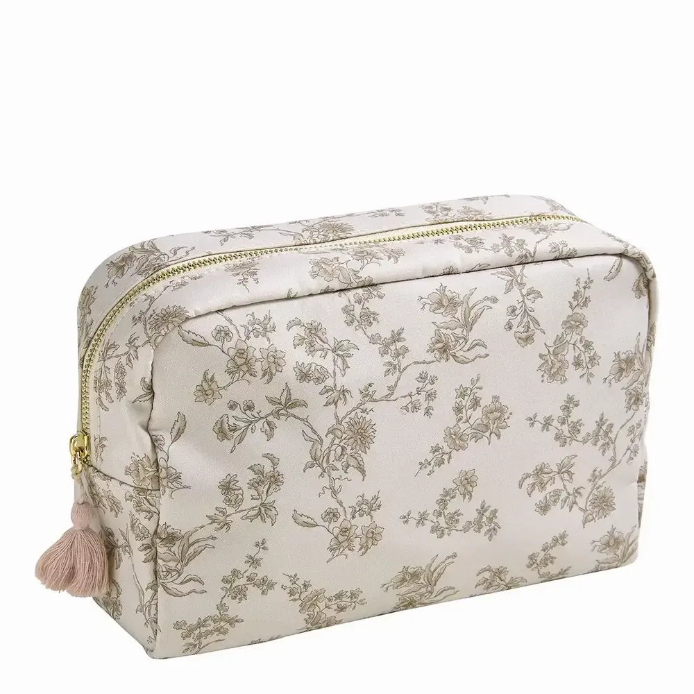 Pochettes - Trousse de toilette rectangulaire Sublime Jasmin grand modèle en tissu - MATHILDE M.