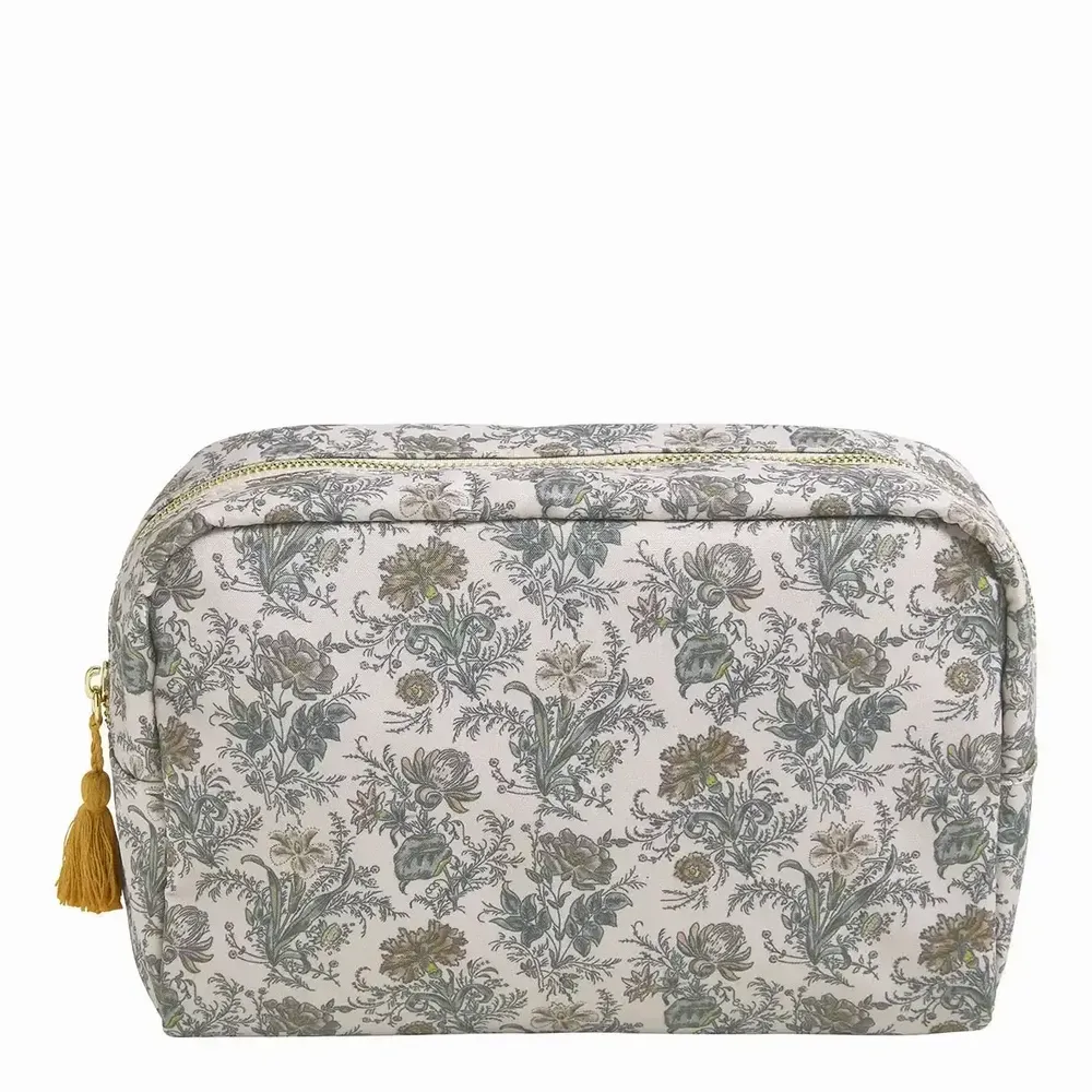 Pochettes - Trousse de toilette rectangulaire Voile de Lin grand modèle en tissu - MATHILDE M.