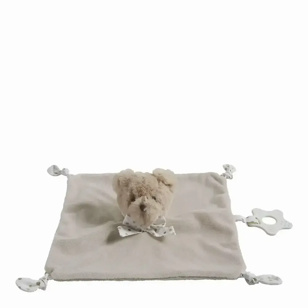 Peluches - Toudoux Ourson avec anneau de dentition beige - MATHILDE M.