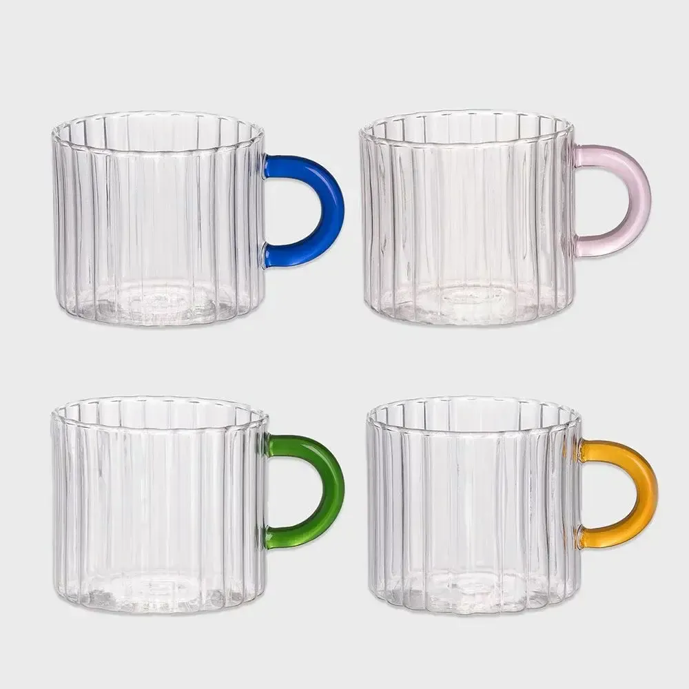 Glass - Glass whimsey rainbow / set of 4 - AND NOOK