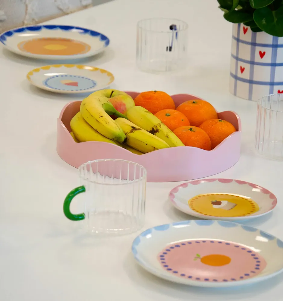 Glass - Glass whimsey rainbow / set of 4 - AND NOOK