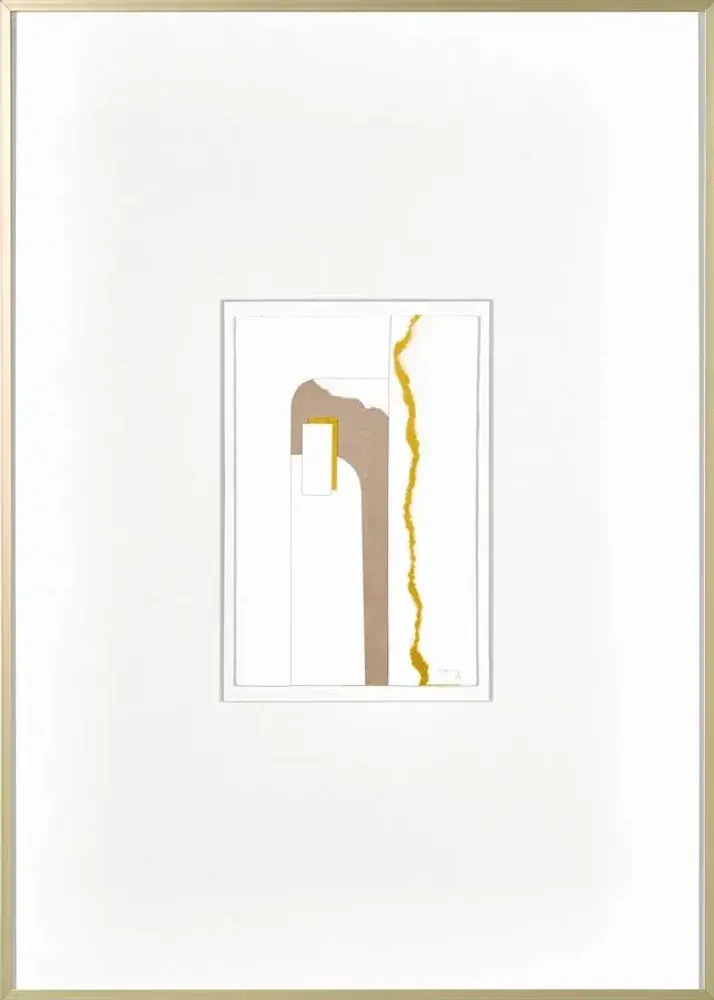 Services - 'Cloud Gold 01' - Œuvre Originale - 50x70cm - PERSPECTIVA 10