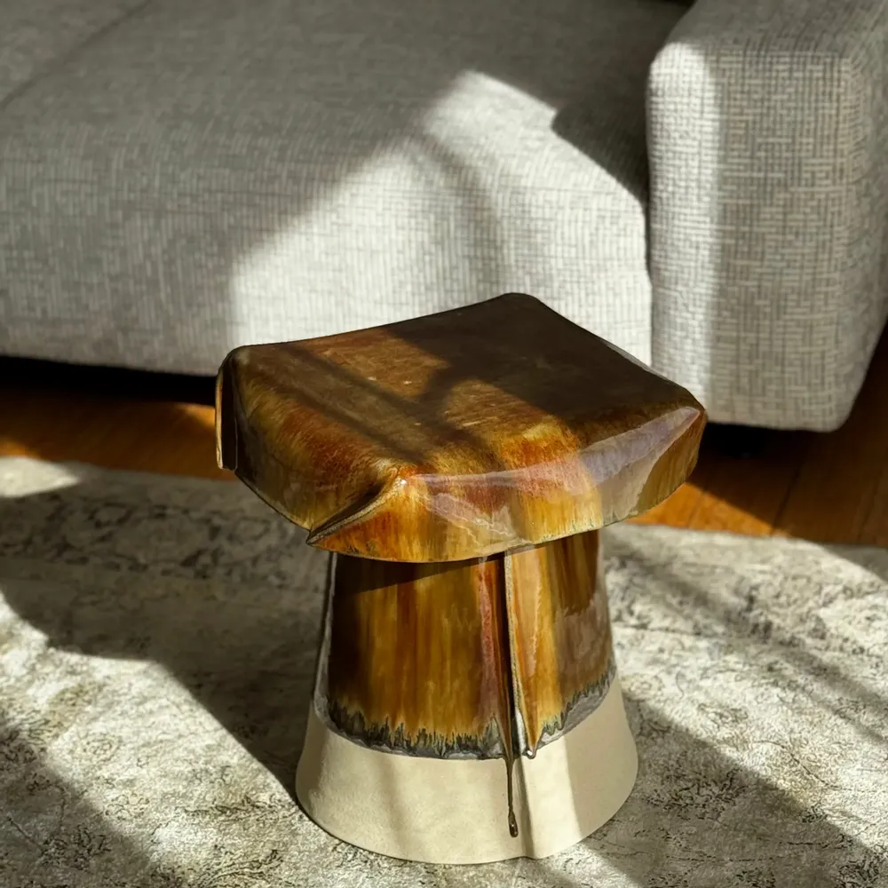 Lawn tables - STONEWARE COFFEE TABLE - FUOCO COLLECTION - DI VINCENZO POUJOULA