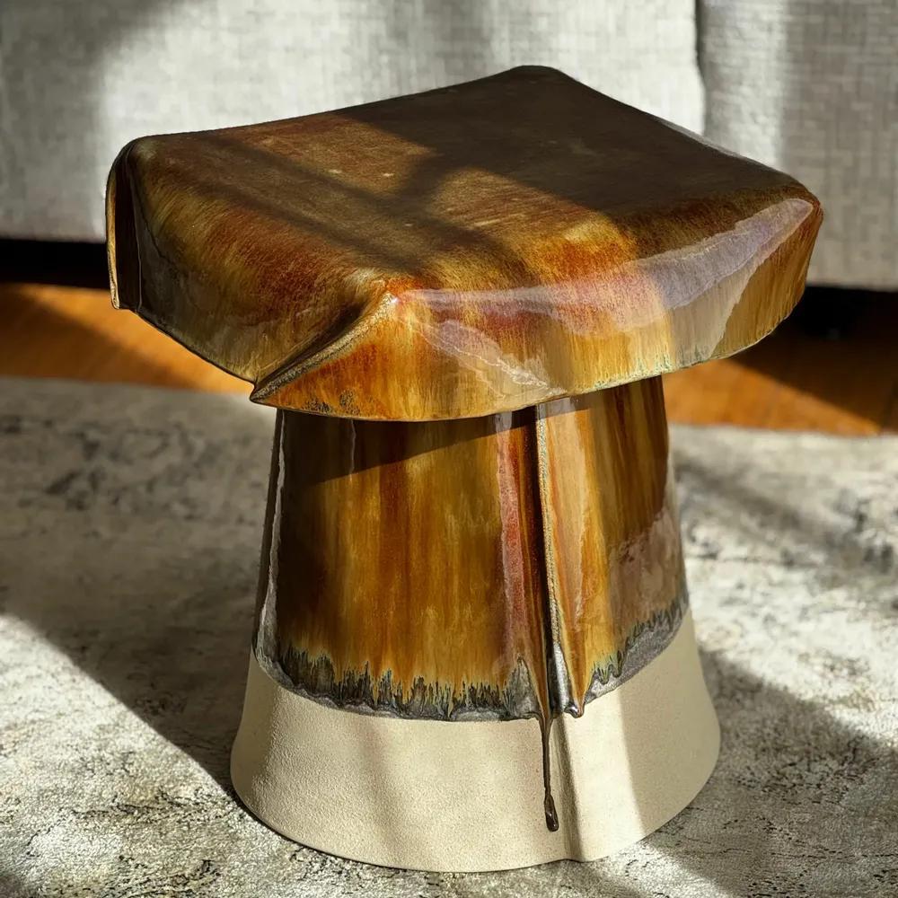 Lawn tables - STONEWARE COFFEE TABLE - FUOCO COLLECTION - DI VINCENZO POUJOULA