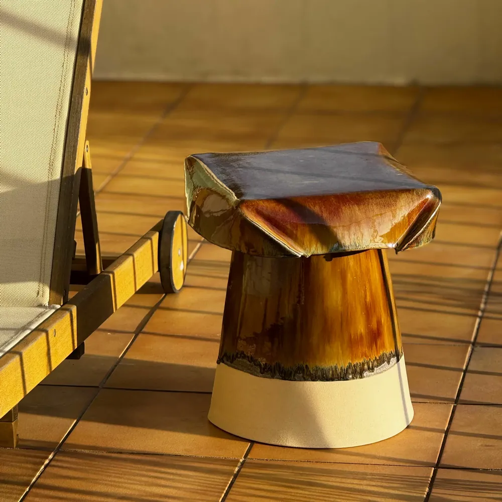 Lawn tables - STONEWARE COFFEE TABLE - FUOCO COLLECTION - DI VINCENZO POUJOULA