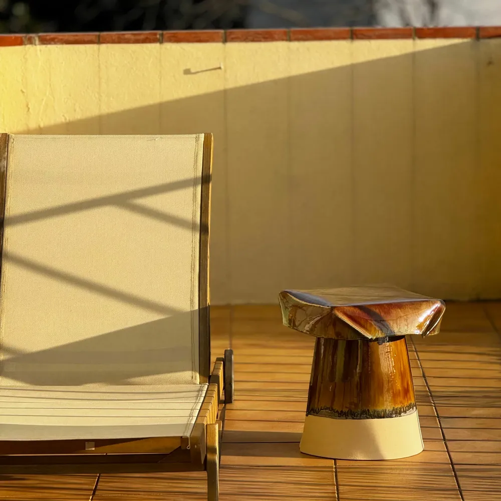 Lawn tables - STONEWARE COFFEE TABLE - FUOCO COLLECTION - DI VINCENZO POUJOULA