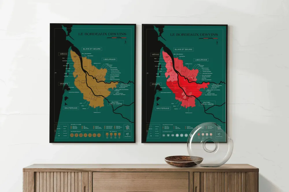 Objets de décoration - Carte du vin à gratter - Bordeaux - 1020 DÉGUSTATIONS
