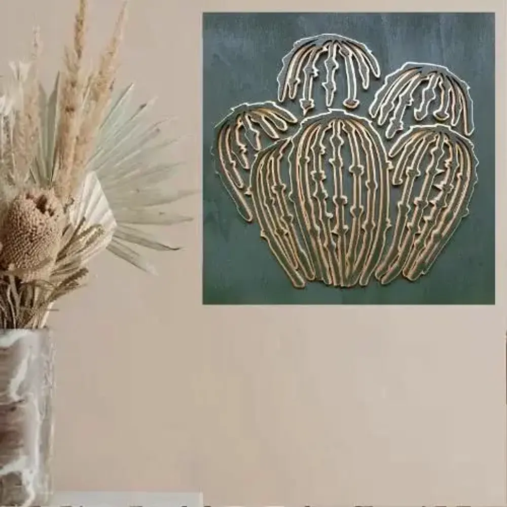 Paintings - Textured wood & relief wall decor - DESERT GOLD - LUMBRA BY PELLAS