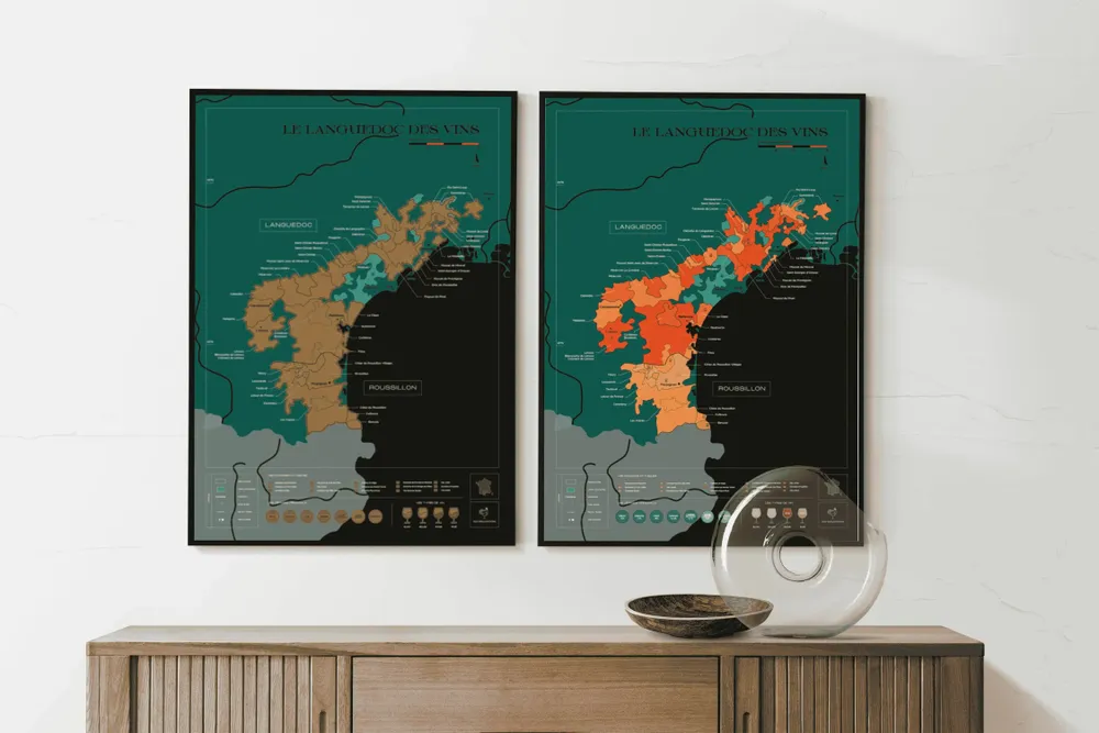 Objets de décoration - Carte du vin à gratter - Bourgogne - 1020 DÉGUSTATIONS