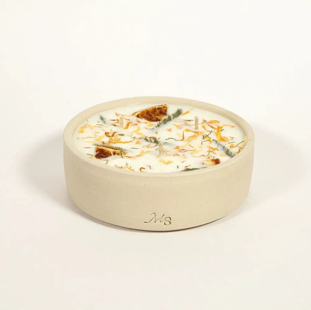 Décorations florales - Bougie grès - Fleur d'oranger (300G) - MAISON SÉJOUR