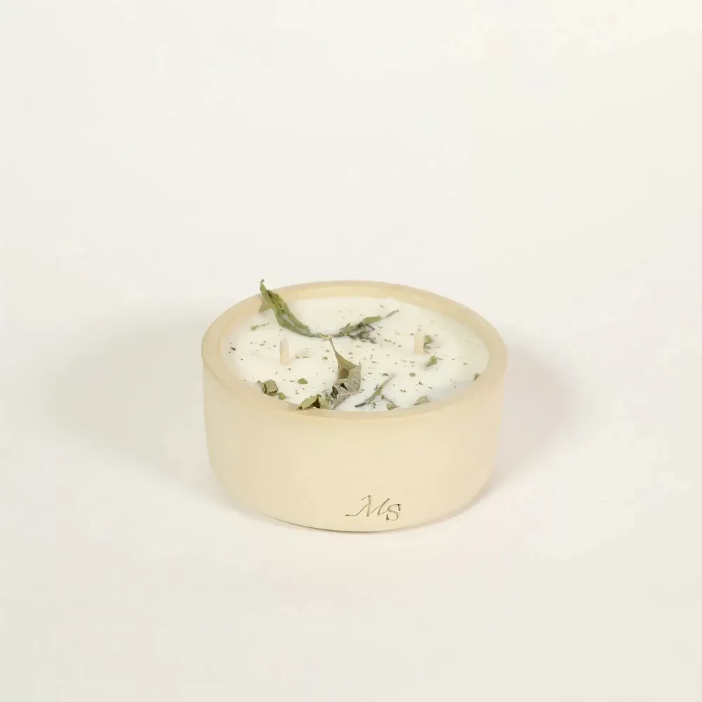 Décorations florales - Bougie grès - Verveine (200G) - MAISON SÉJOUR