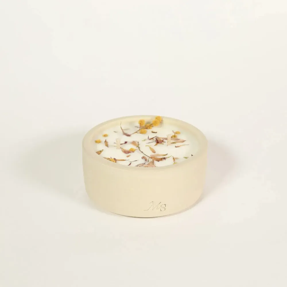 Décorations florales - Bougie grès - Frangipanier et Jasmin (200G) - MAISON SÉJOUR