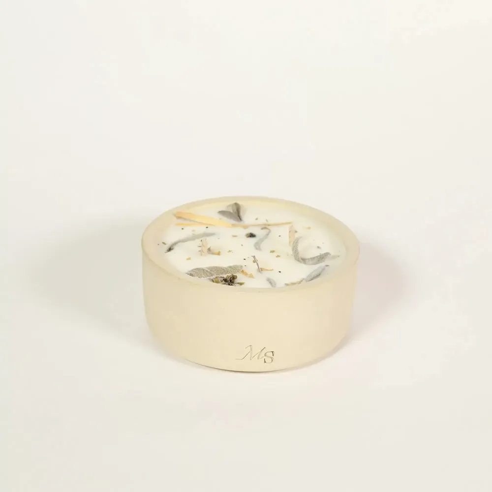 Décorations florales - Bougie grès - Jardin intérieur (200G) - MAISON SÉJOUR