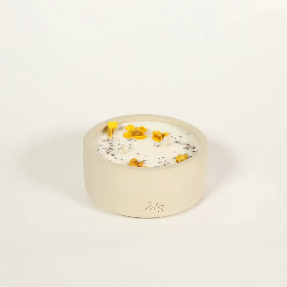 Décorations florales - Bougie grès - Vanille (200G) - MAISON SÉJOUR