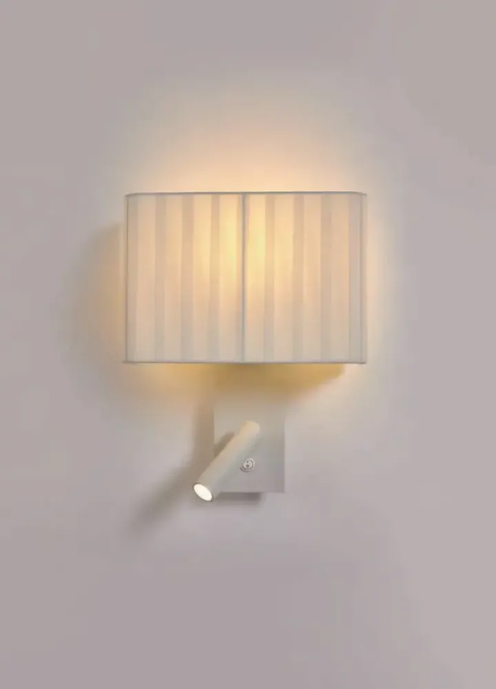 Appliques - CORBA U applique murale avec lecteur blanc - LUXCAMBRA