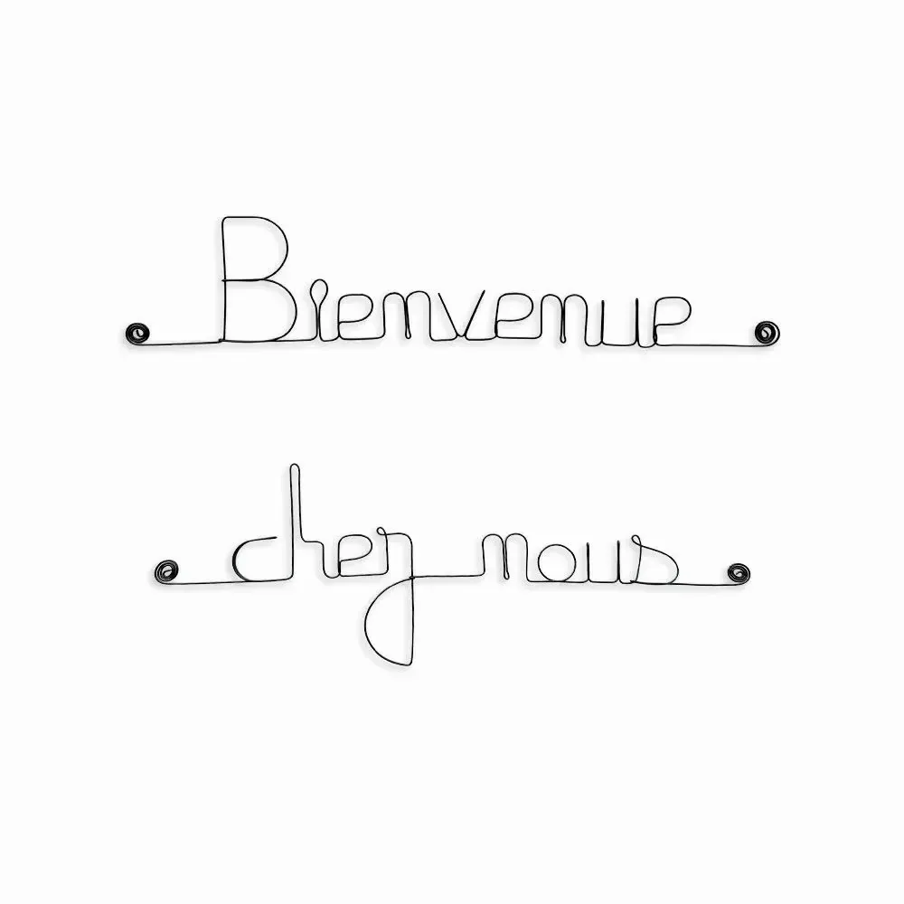 Other wall decoration - Wire Wall Decor " Welcome to us ” to pin - BIJOUX DE MUR