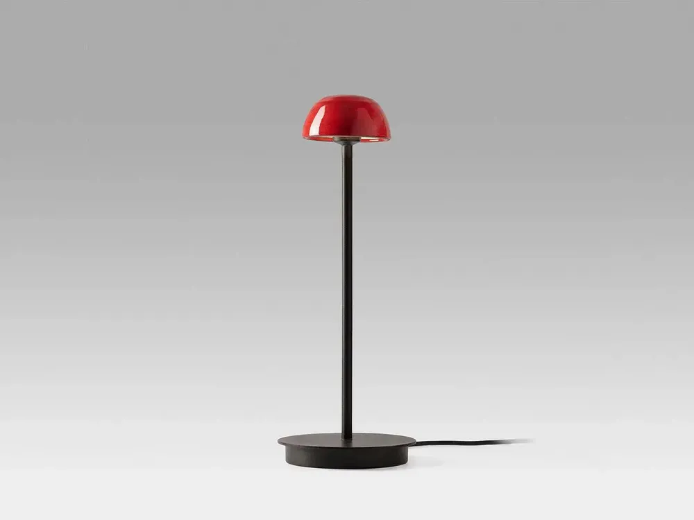 Table lamps - ABSIDIOLA mini L table lamp in alabaster or ceramic - LUXCAMBRA