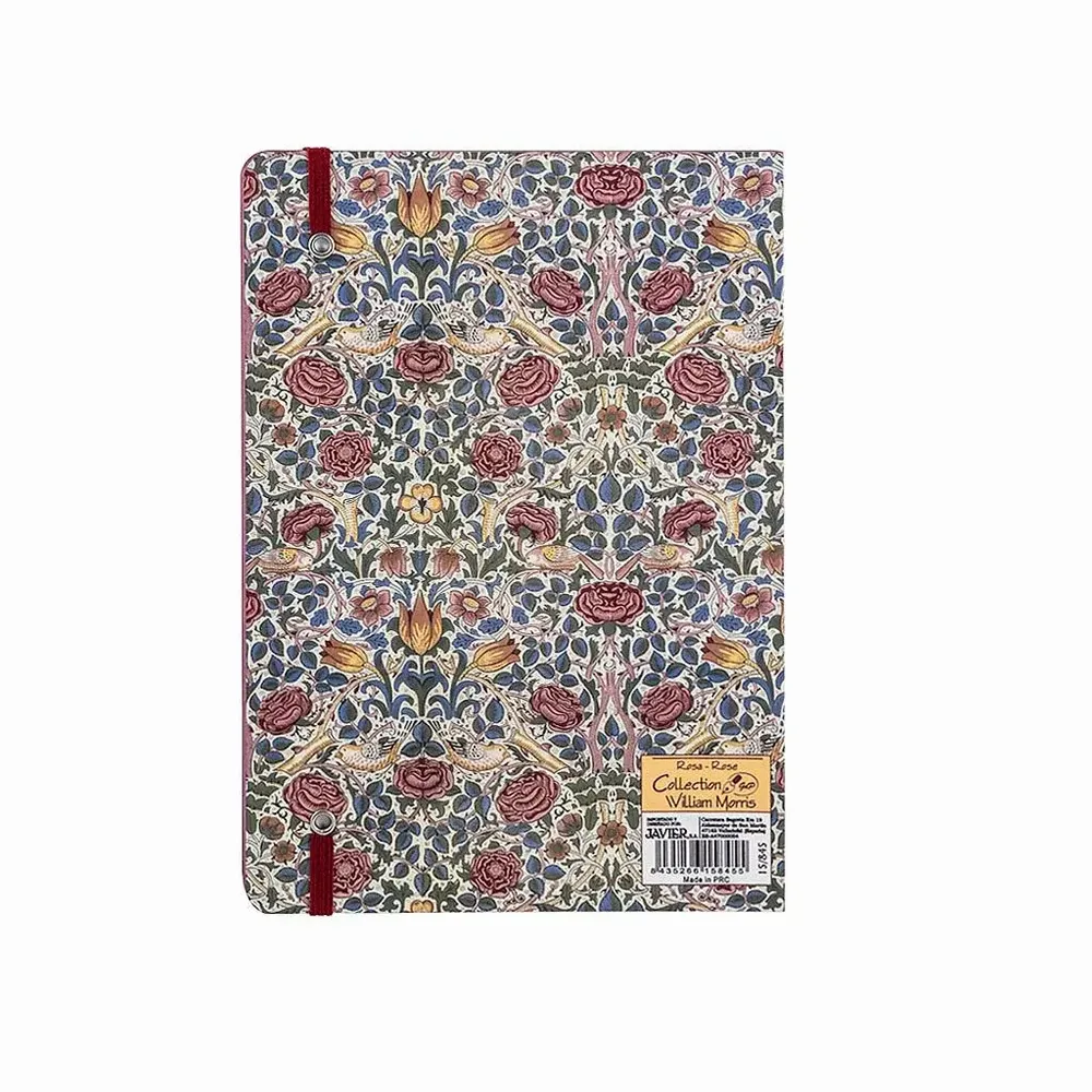 Stationery - W.Morris Notebook - Pink - JAVIER SA