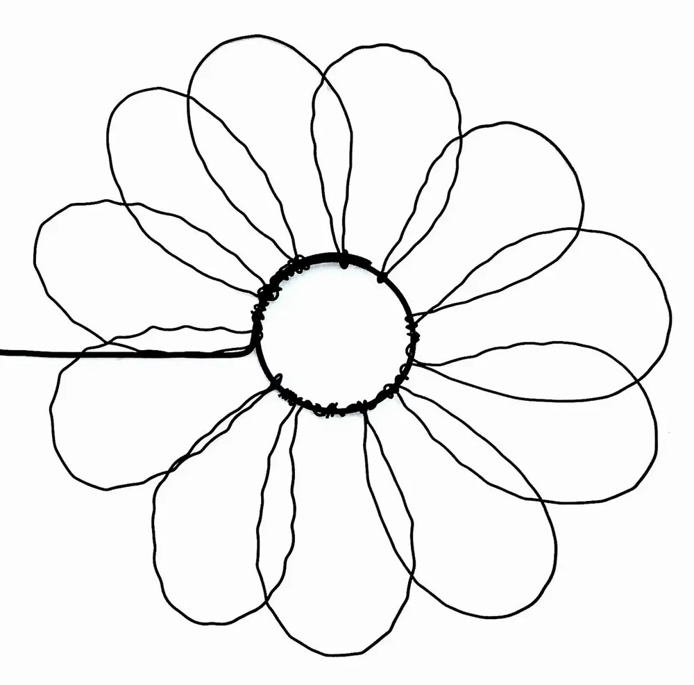 Other wall decoration - Wire wall decoration - Daisy flower - Happiness - BIJOUX DE MUR