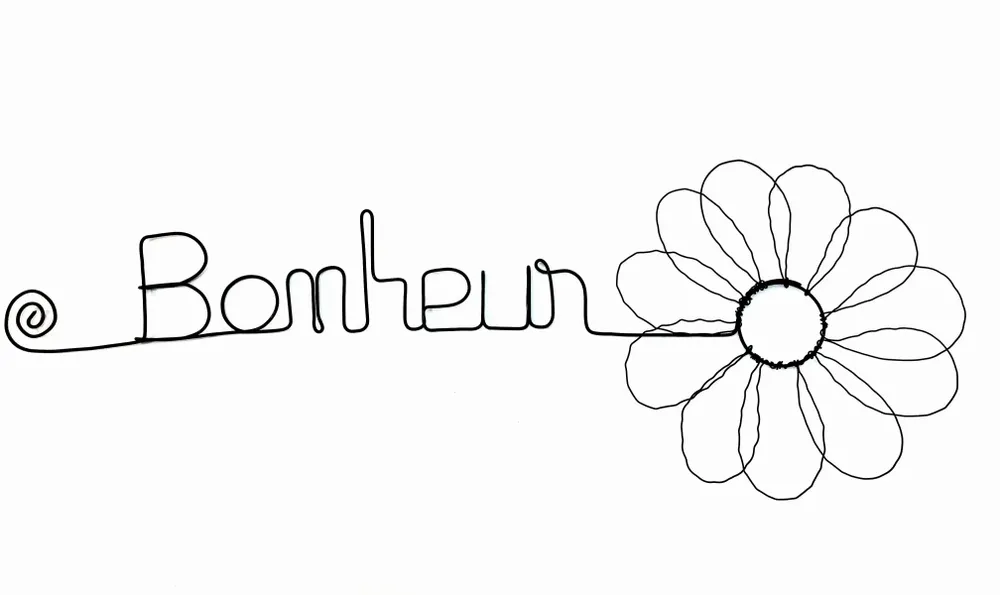 Other wall decoration - Wire wall decoration - Daisy flower - Happiness - BIJOUX DE MUR